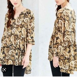 Urban Outfitters Ecote Asta Paisley Boho Top M